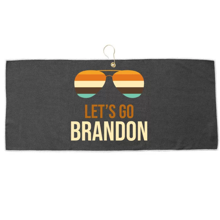 Let's Go Brandon F Joe Biden Cool Shades Retro Large Microfiber Waffle Golf Towel