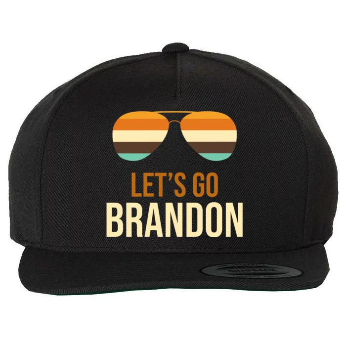 Let's Go Brandon F Joe Biden Cool Shades Retro Wool Snapback Cap