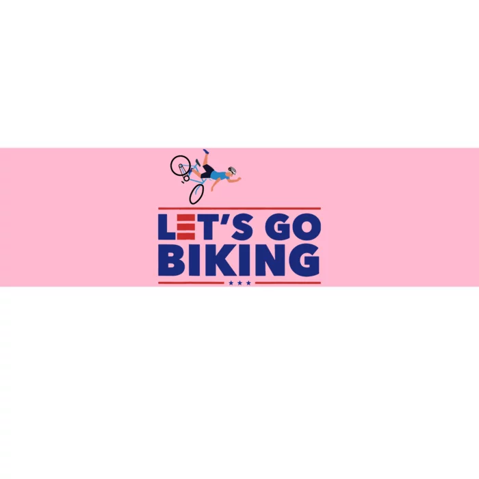 Lets Go Biking Biden Falling Off The Bike Funny Sarcastic Bumper Sticker