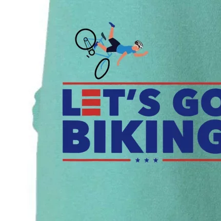 Lets Go Biking Biden Falling Off The Bike Funny Sarcastic Doggie 3-End Fleece Hoodie