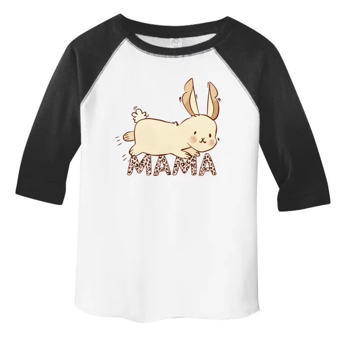 Leopard Graphic Bunny Mama Easter Mom Gift Toddler Fine Jersey T-Shirt