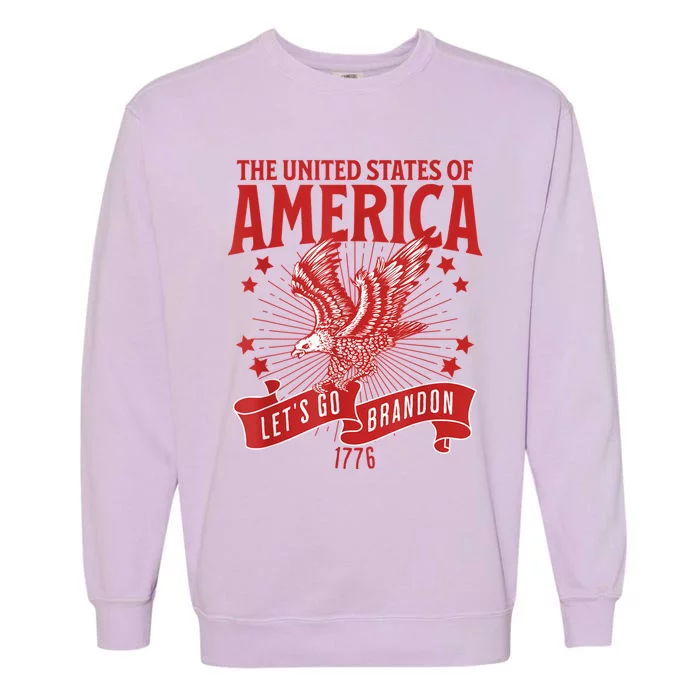 Let’s Go Brandon USA America Trump 2024 DeSantis 2024 Garment-Dyed Sweatshirt