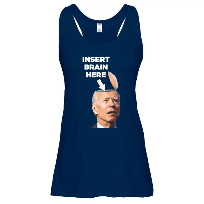 Let's Go Brandon Insert Brain Here Ladies Essential Flowy Tank