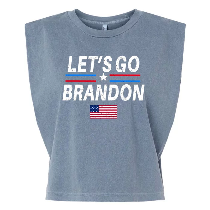 Lets Go Brandon Machado Stars And Strips LGB Garment-Dyed Women's Muscle Tee