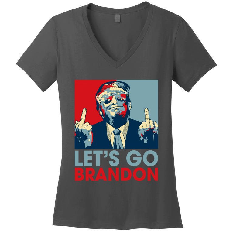 Let's Go Brandon Conservative Anti Liberal Women's V-Neck T-Shirt