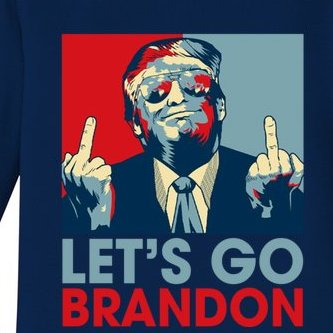 Let's Go Brandon Conservative Anti Liberal Baby Long Sleeve Bodysuit
