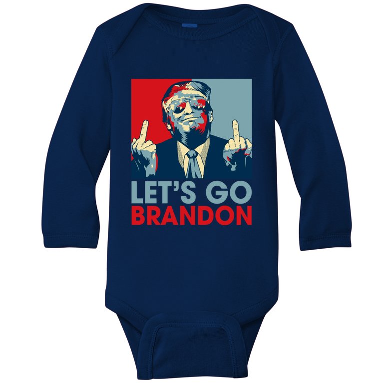 Let's Go Brandon Conservative Anti Liberal Baby Long Sleeve Bodysuit