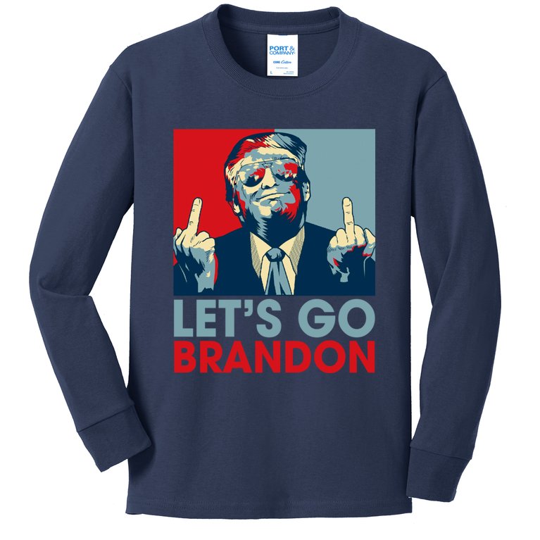 Let's Go Brandon Conservative Anti Liberal Kids Long Sleeve Shirt