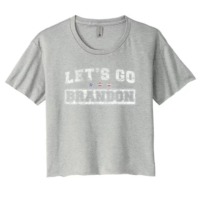 Let's Go Brandon, Joe Biden Chant, Impeach Biden Women's Crop Top Tee