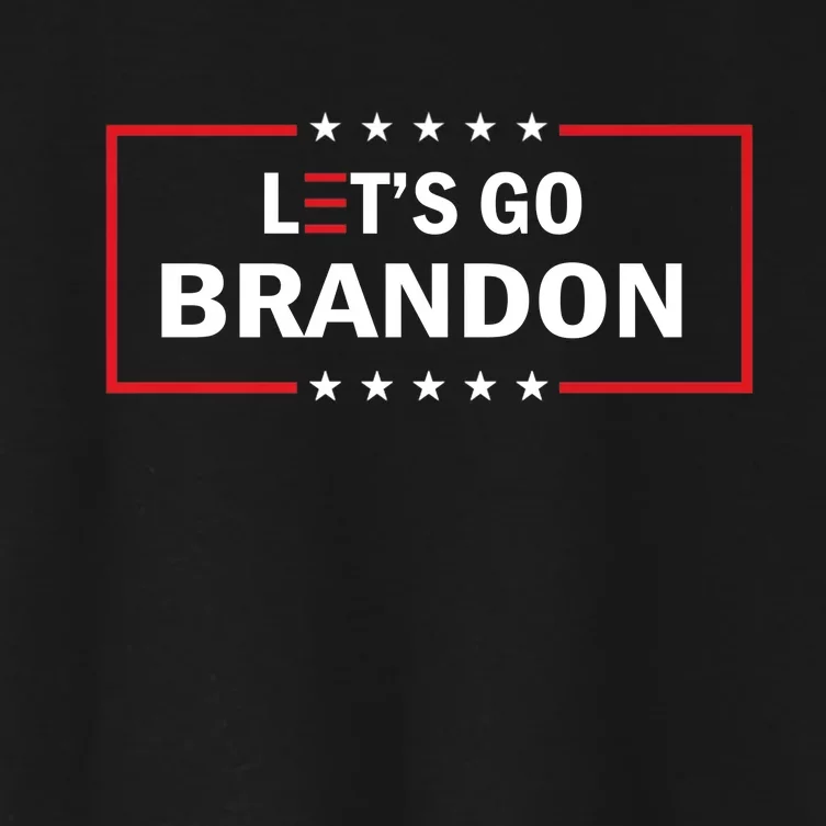 Let's Go Brandon Biden Chant Funny Meme Women's Crop Top Tee