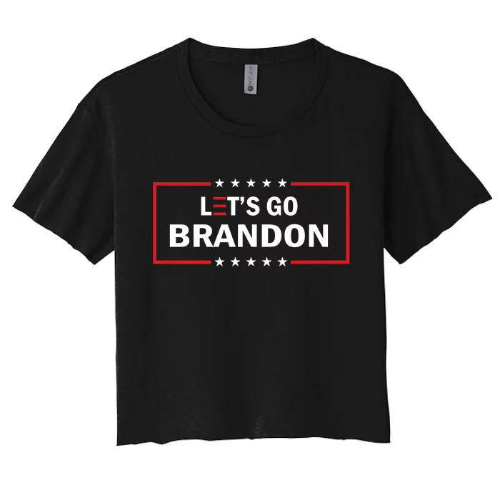 Let's Go Brandon Biden Chant Funny Meme Women's Crop Top Tee