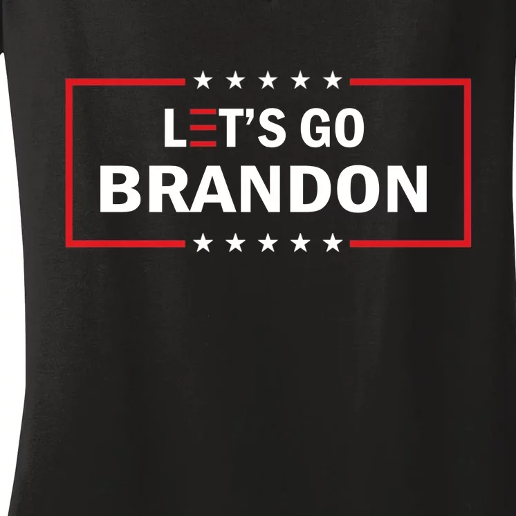 Let's Go Brandon Biden Chant Funny Meme Women's V-Neck T-Shirt