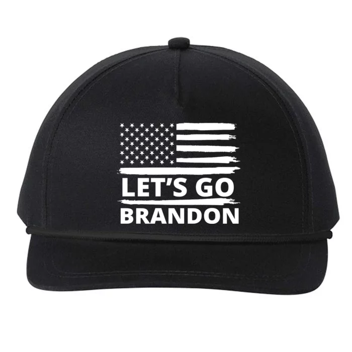 Let's Go Brandon American Flag Snapback Five-Panel Rope Hat