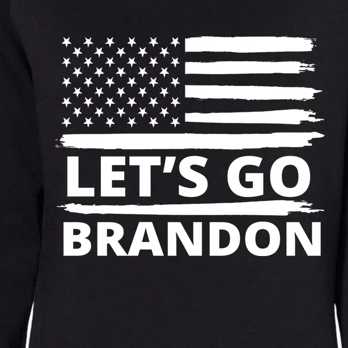 Let's Go Brandon American Flag Womens California Wash Sweatshirt