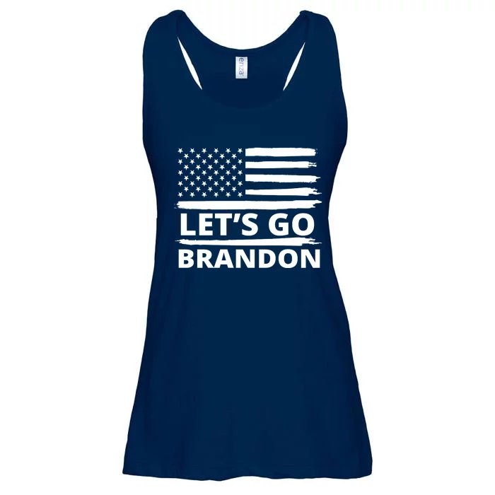 Let's Go Brandon American Flag Ladies Essential Flowy Tank