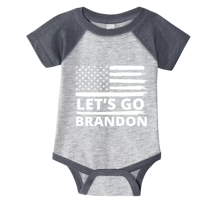 Let's Go Brandon American Flag Infant Baby Jersey Bodysuit