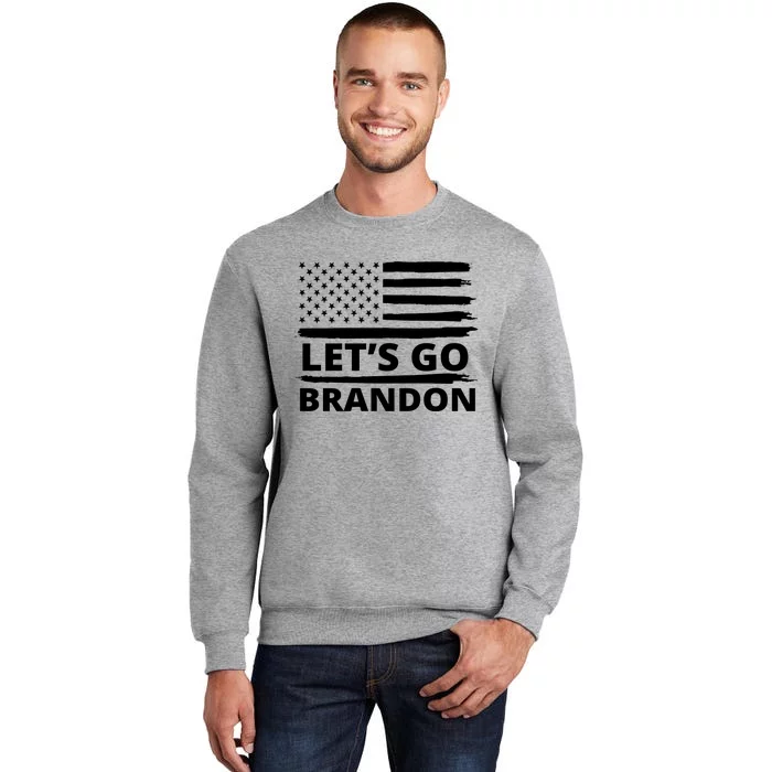 Let's Go Brandon American Flag Tall Sweatshirt