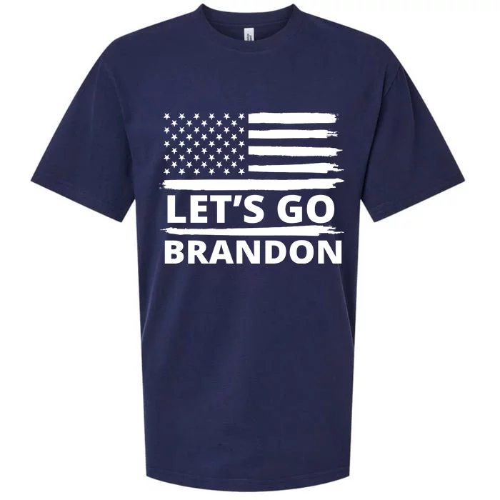 Let's Go Brandon American Flag Sueded Cloud Jersey T-Shirt