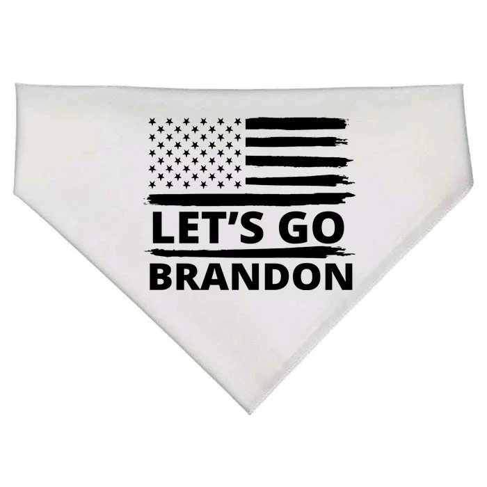 Let's Go Brandon American Flag USA-Made Doggie Bandana