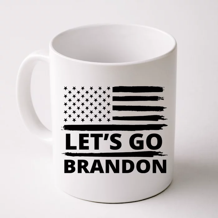 Let's Go Brandon American Flag Front & Back Coffee Mug