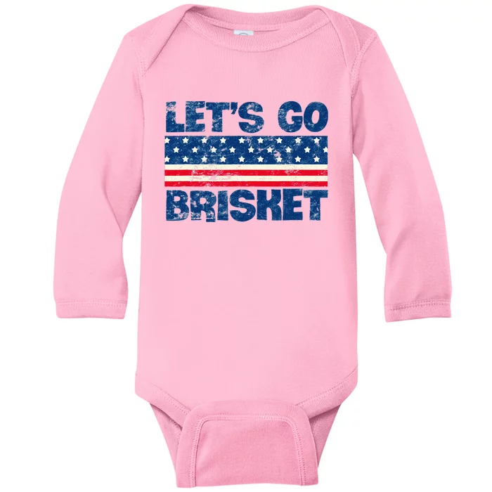 Lets Go Brisket BBQ Backyard Grill Cookout Grillmasters Baby Long Sleeve Bodysuit