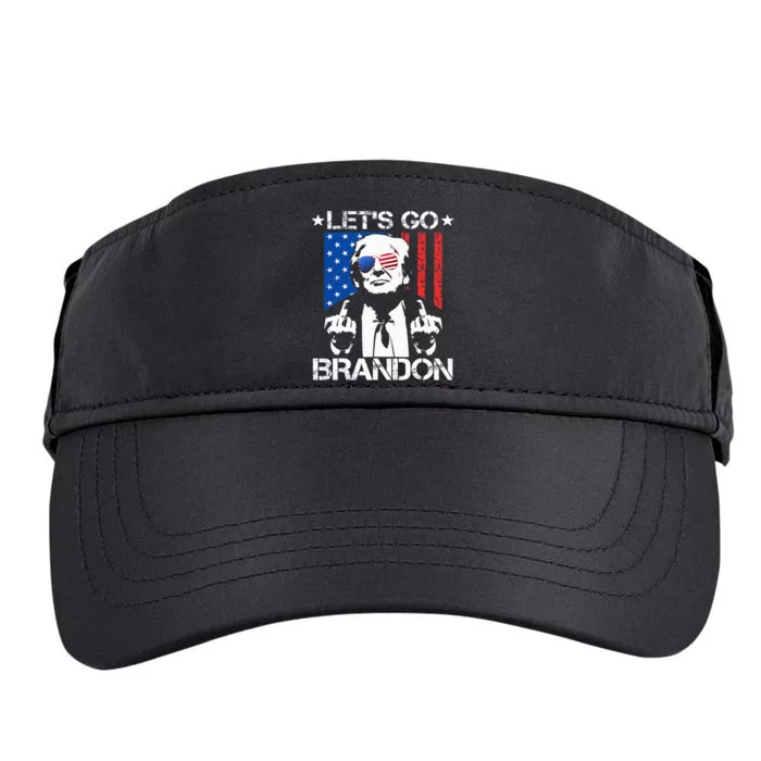 Let's Go Brandon Trump Middle Finger Flag Adult Drive Performance Visor