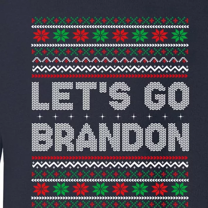 Let's Go Brandon Anti Biden Chant TRUMP 2024 Ugly Christmas Toddler Sweatshirt