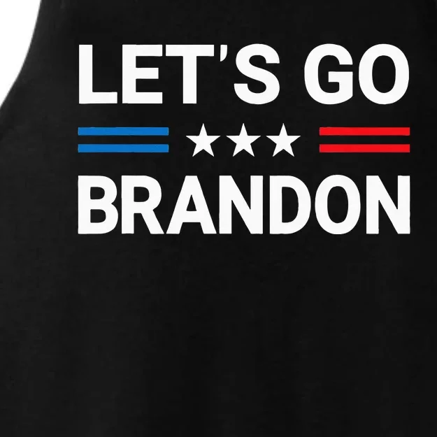 Lets Go Brandon Conservative US Flag Gift Ladies Tri-Blend Wicking Tank