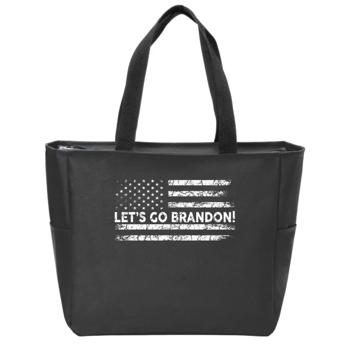 Lets Go Brandon Joe Biden Chant Impeach Biden USA Flag Zip Tote Bag