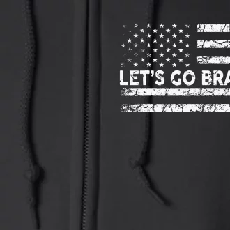 Lets Go Brandon Joe Biden Chant Impeach Biden USA Flag Full Zip Hoodie