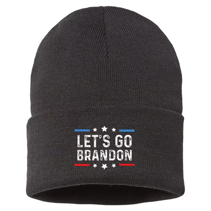 Lets Go Brandon Lets Go Brandon Funny Sustainable Knit Beanie