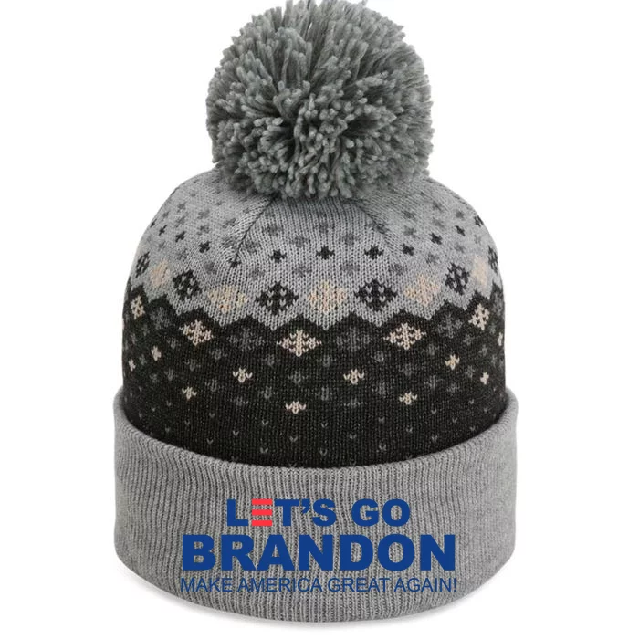 Let's Go Brandon Make American Great Again The Baniff Cuffed Pom Beanie