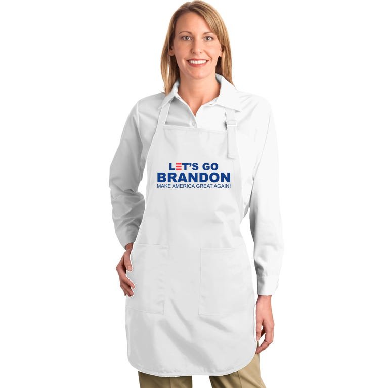 Let's Go Brandon Make American Great Again Full-Length Apron With Pockets