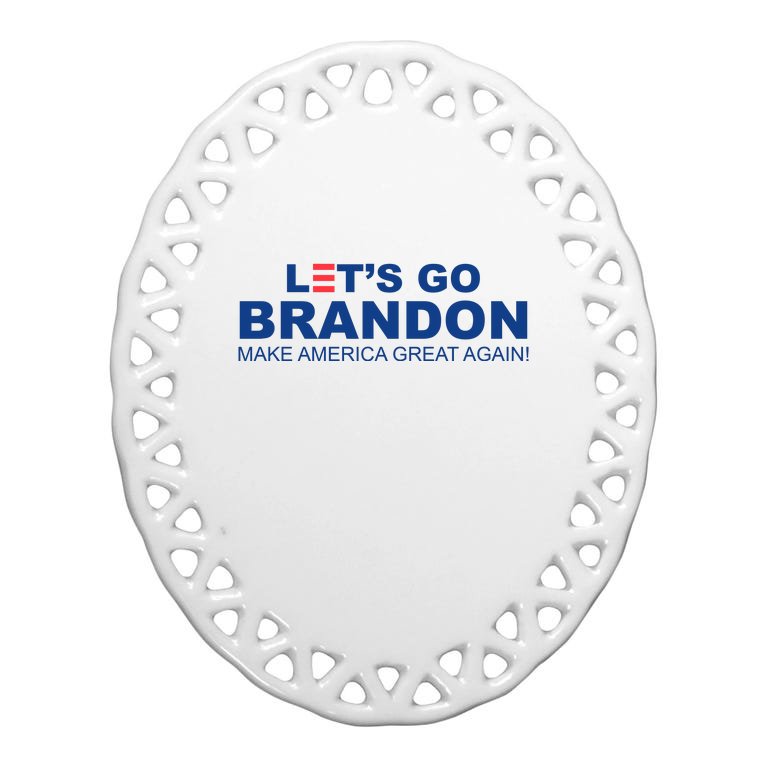Let's Go Brandon Make American Great Again Oval Ornament