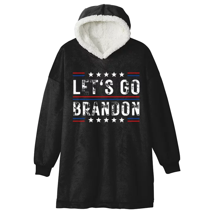 Lets Go Brandon Tee Funny Trendy Sarcastic Lets Go Brandon Hooded Wearable Blanket