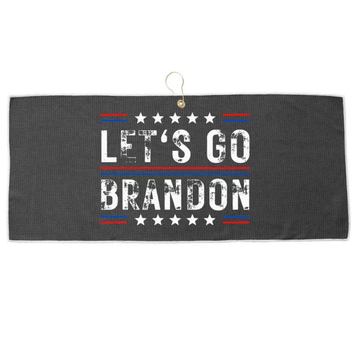 Lets Go Brandon Tee Funny Trendy Sarcastic Lets Go Brandon Large Microfiber Waffle Golf Towel