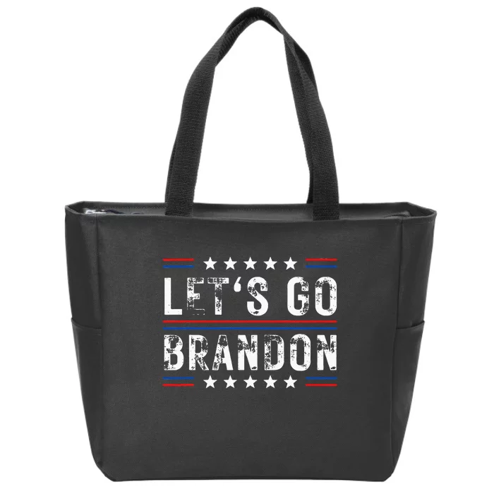 Lets Go Brandon Tee Funny Trendy Sarcastic Lets Go Brandon Zip Tote Bag