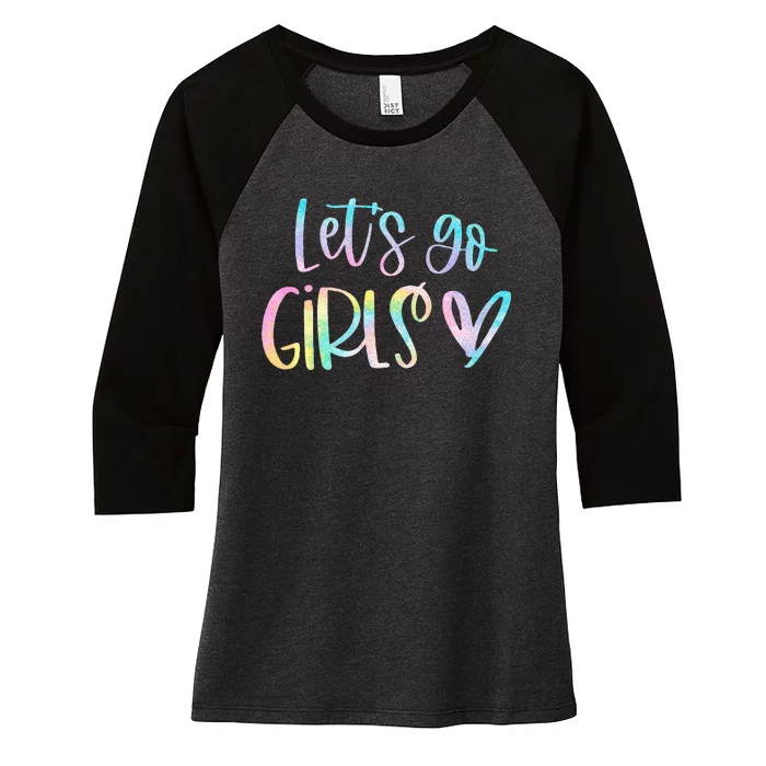 Lets Go Bachelorette Party Bridal Bride Trip Women's Tri-Blend 3/4-Sleeve Raglan Shirt