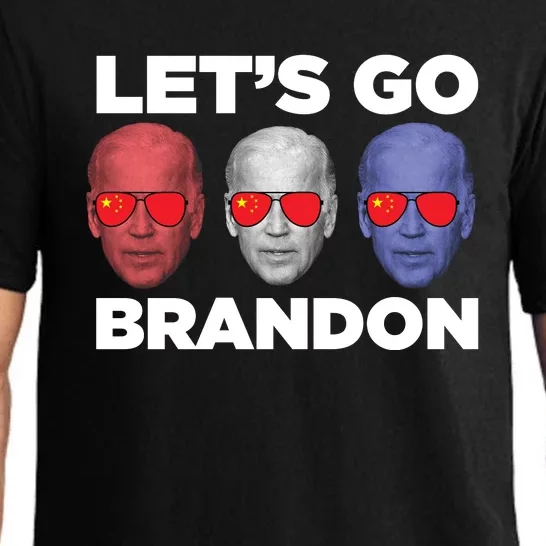 Let's Go Brandon 3 Faces Pajama Set