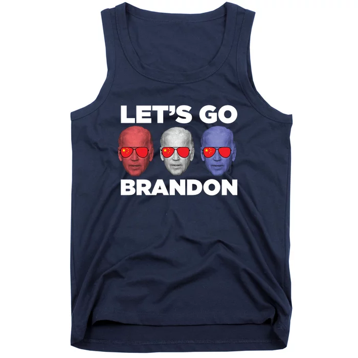 Let's Go Brandon 3 Faces Tank Top