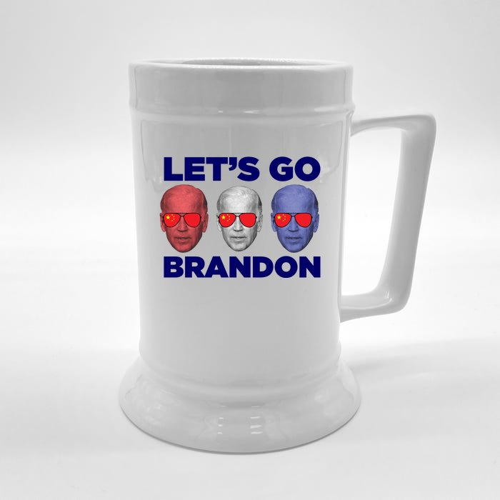 Let's Go Brandon 3 Faces Front & Back Beer Stein