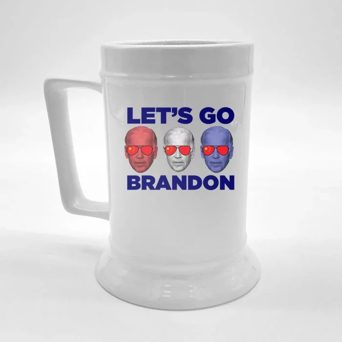 Let's Go Brandon 3 Faces Front & Back Beer Stein