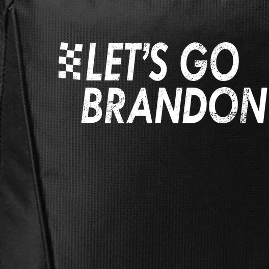 Let's Go Brandon Racing Flag Biden Chant City Backpack