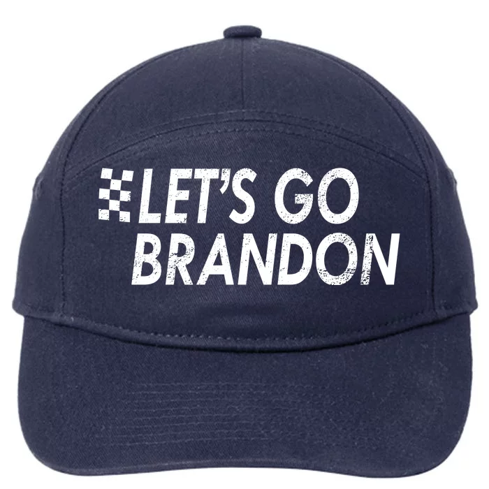 Let's Go Brandon Racing Flag Biden Chant 7-Panel Snapback Hat