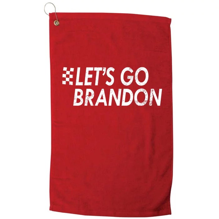 Let's Go Brandon Racing Flag Biden Chant Platinum Collection Golf Towel