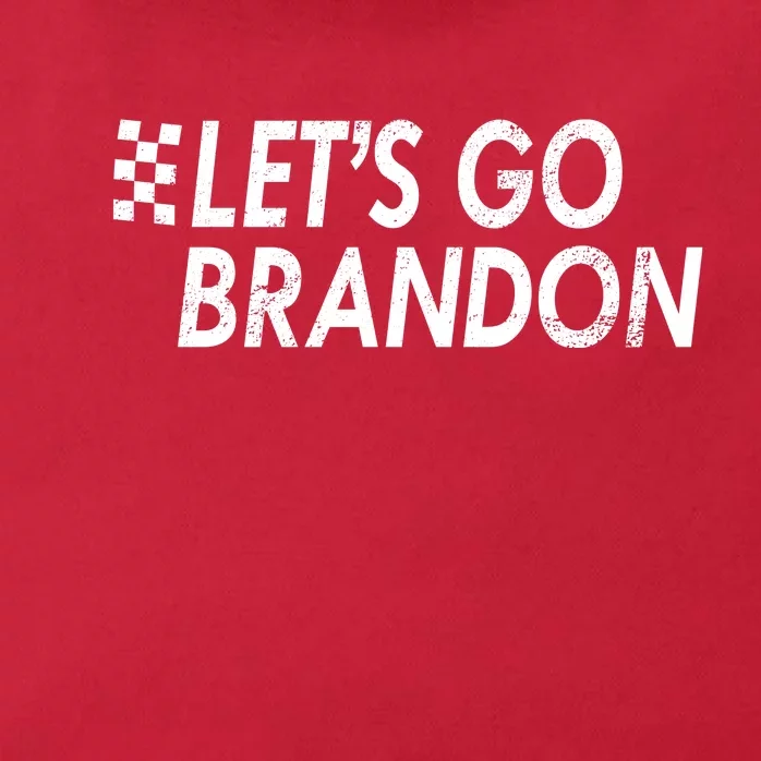 Let's Go Brandon Racing Flag Biden Chant Zip Tote Bag