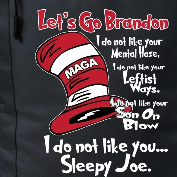 Lets Go Brandon Cat In The Hat Funny Maga Daily Commute Backpack