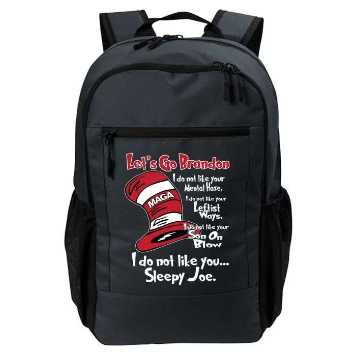 Lets Go Brandon Cat In The Hat Funny Maga Daily Commute Backpack