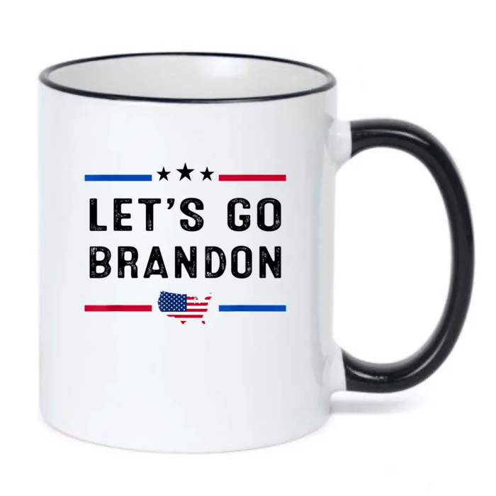 Let’s Go Brandon Conservative US Flag Black Color Changing Mug