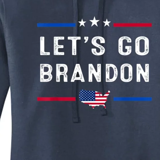 Let’s Go Brandon Conservative US Flag Women's Pullover Hoodie